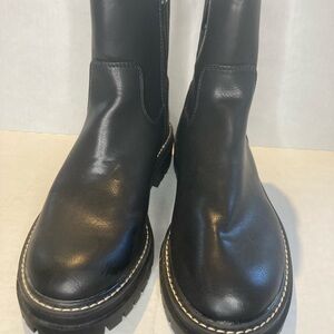 Time And Tru Women Black Leather Boho Boots Size 7
